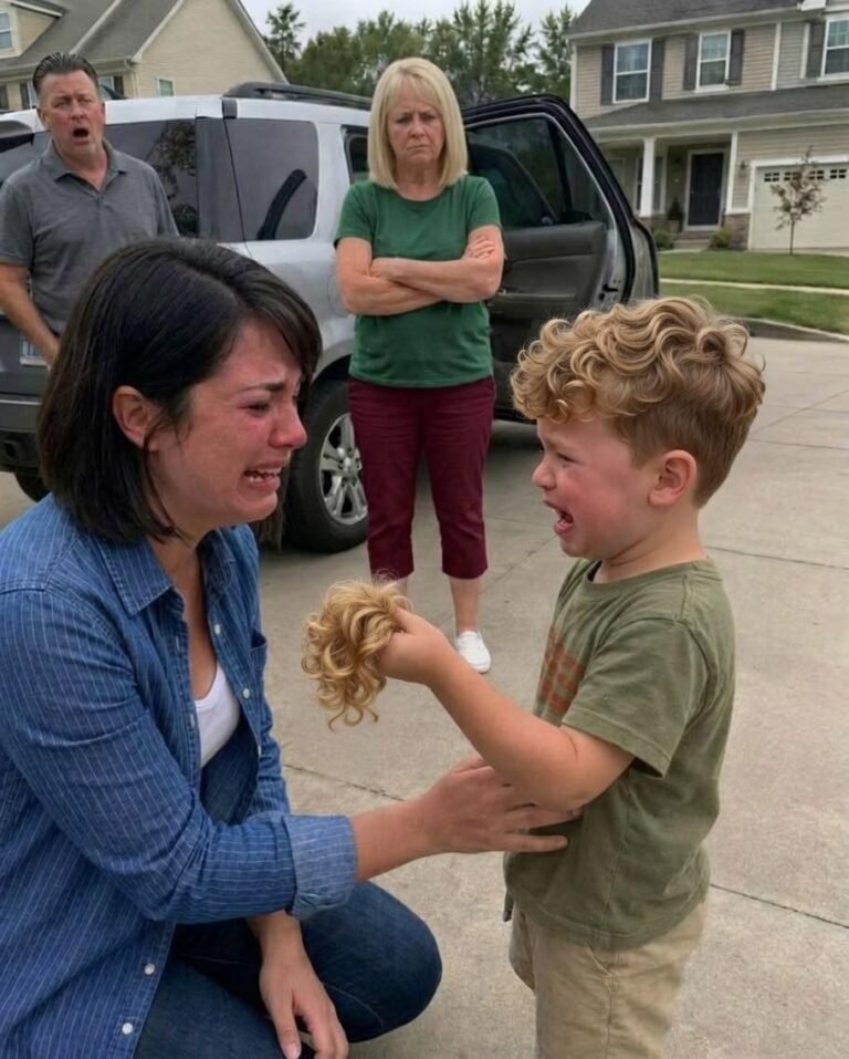 My mother-in-law secretly took my 5-year-old son out of kindergarten to cut off his golden curls: What my husband served her at Sunday dinner left her without words.