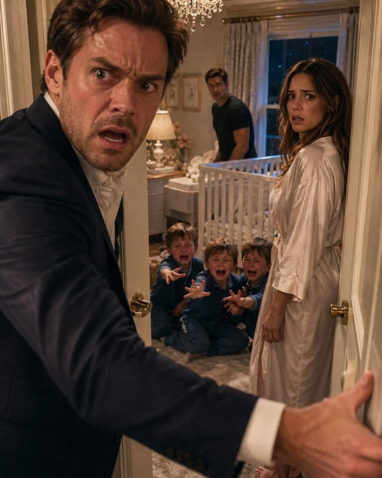 YOU CANCELED YOUR SECRET TRIP AFTER HEARING YOUR TRIPLETS CRYING—THEN YOU OPENED THEIR LOCKED ROOM AND FOUND WHO YOUR FIANCÉE HAD BEEN HIDING