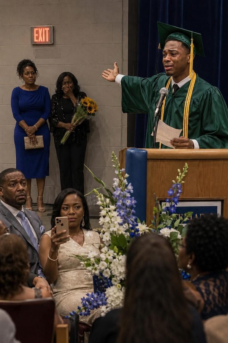 My Ex-Husband’s New Wife Sent Me to the Back at My Son’s Graduation—Then My Son Said One Sentence on Stage and the Whole Room Stood Up