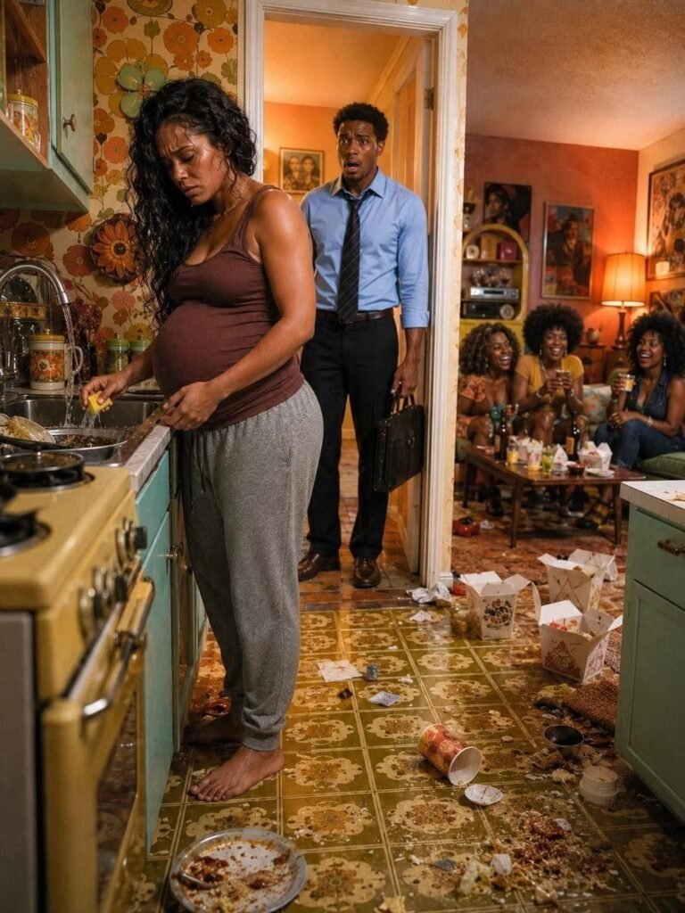 He came home at 10 P.M. and found his 8-MONTH PREGNANT WIFE WASHING DISHES ALONE while his family laughed in the living room … but after discovering they had THROWN AWAY HER MEDICATION, he looked at them and said, “Your comfortable life ends tonight”