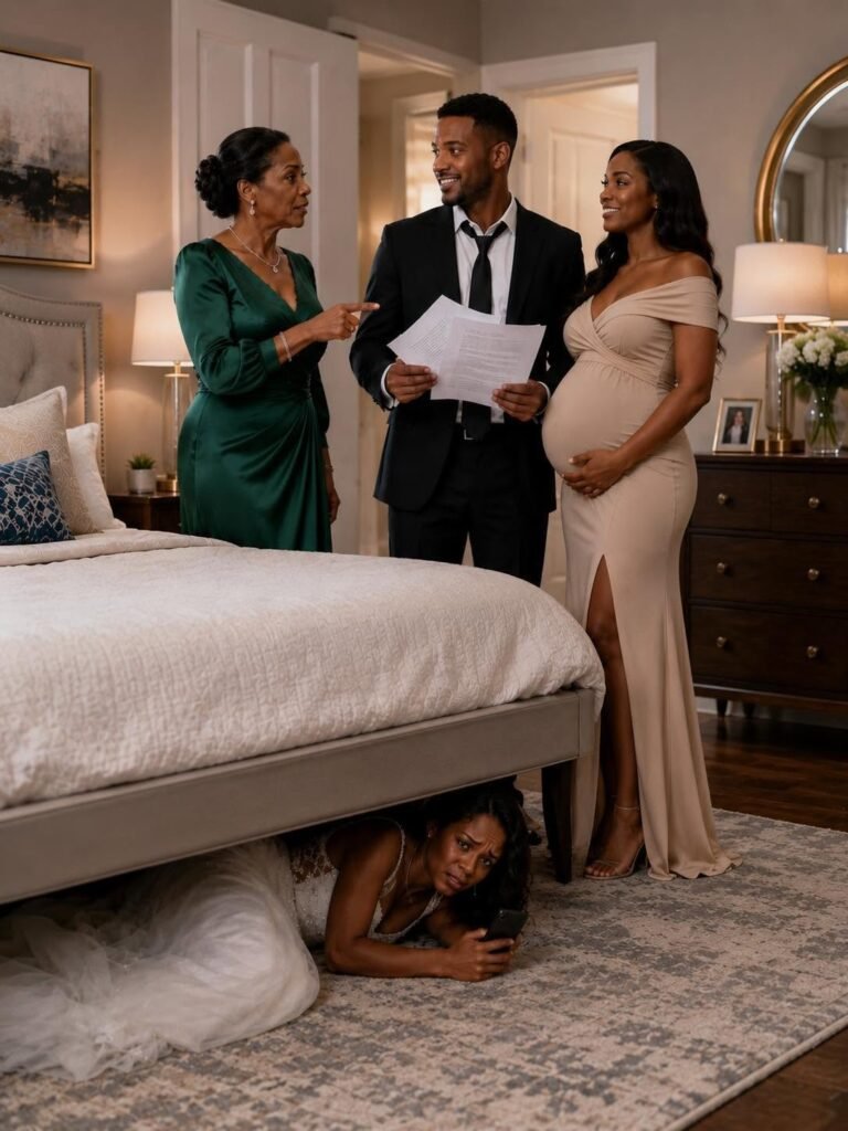 The bride hid under the bed as a prank, but she overheard her mother-in-law say, “In a year, we’ll take everything from her.” That night, she realized her marriage was a trap.
