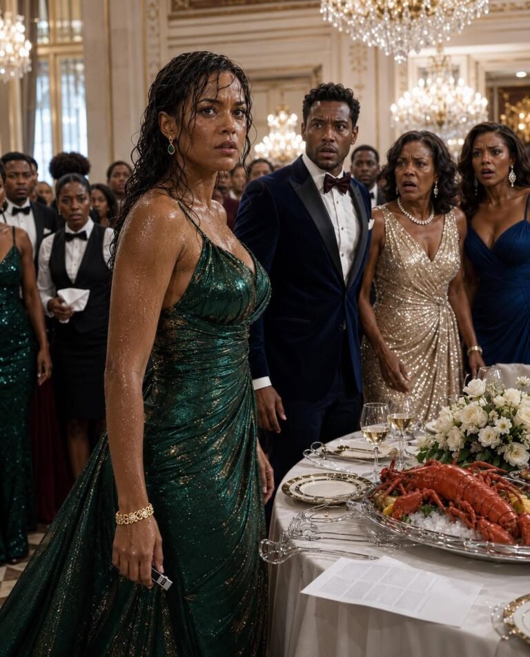 My husband threw a party to celebrate winning a massive project… Just as the lobster was served, a waiter deliberately spilled water on my dress, pulled me outside, and revealed a shocking secret… – True Stories