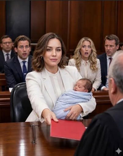 I walked into court holding my newborn son while my husband’s lawyer smiled like I was already defeated.