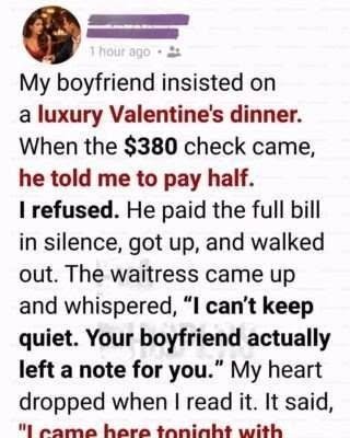 A Valentine’s Dinner That Revealed Everything: When a Test Destroyed Seven Years Together