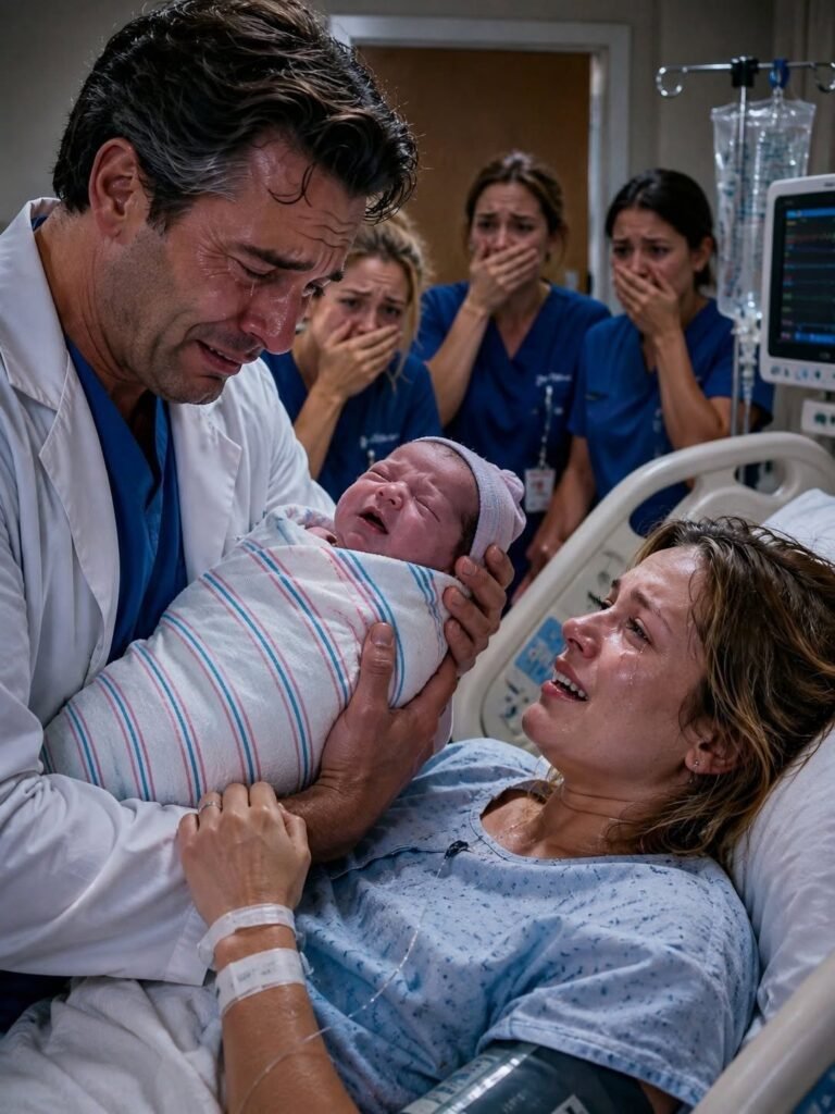 Full part: “She arrived at the hospital alone to deliver her baby… and only moments after her son was born, the doctor looked at him—and suddenly burst into tears.