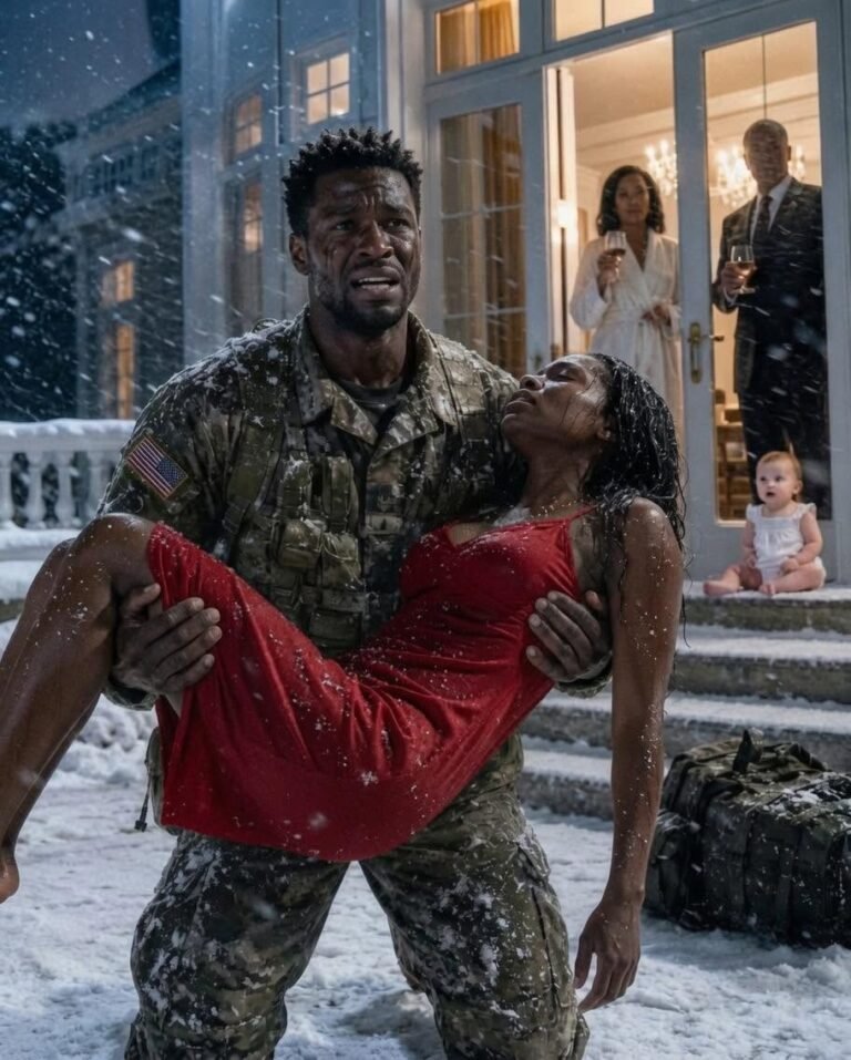 After eighteen months deployed overseas, I came home through a blizzard expecting warmth, but found my wife collapsed on the frozen porch, clutching our baby. “Your parents said we were no longer family”