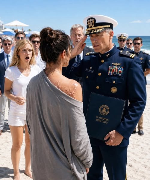 My sister exposed my scars on a luxury beach and laughed while my father stayed silent. For years, they called me a disgraced soldier—until an admiral saluted me and said, “I’ve been looking for you.”