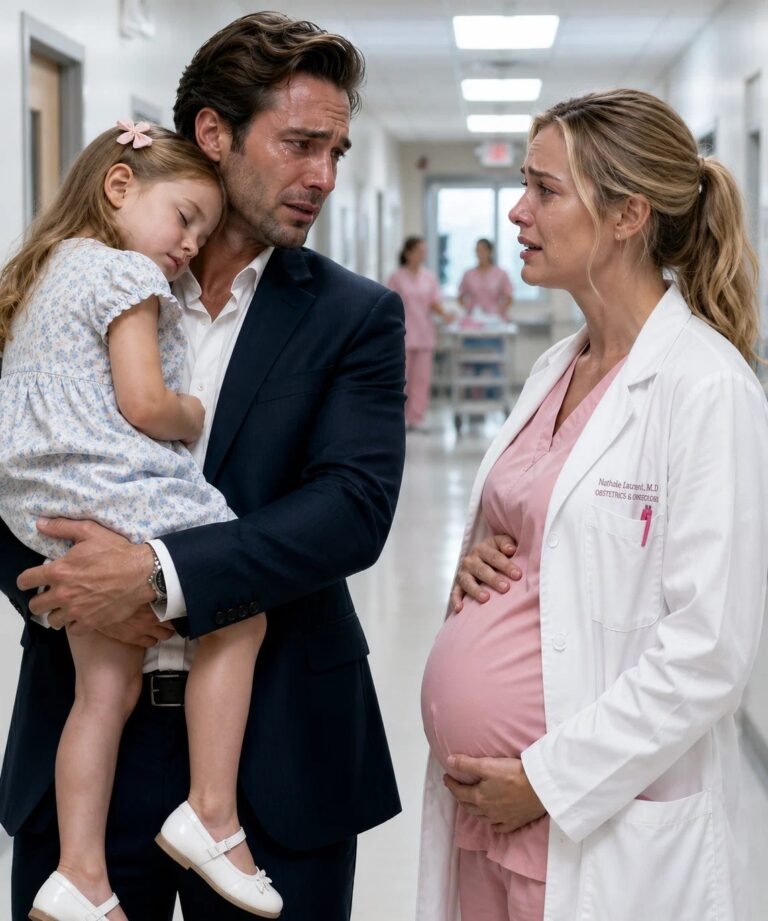 My ex rushed into my ER carrying his injured daughter, only to find me—the doctor he abandoned—seven months pregnant with his baby. I didn’t cry.