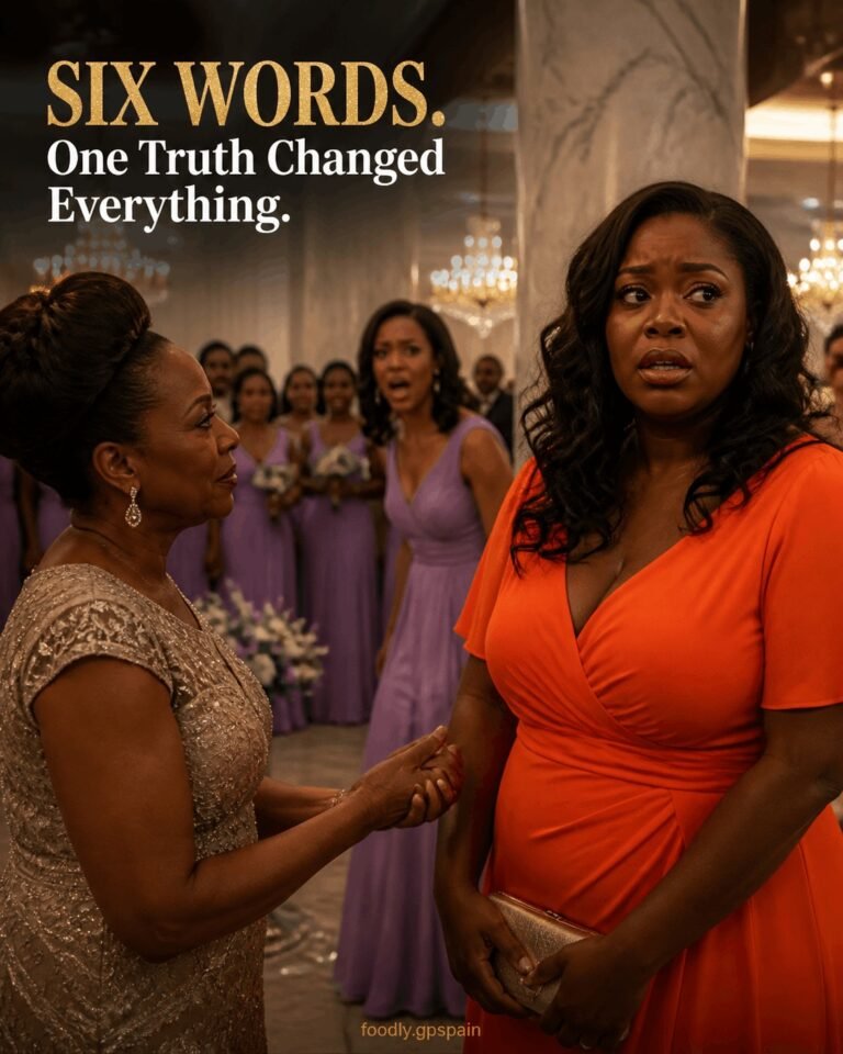 My sister made all seven bridesmaids wear beautiful lavender gowns. She gave me a different dress. It was bright orange, size 2XL. “It was the