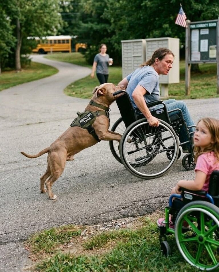A Pit Bull Pushed Her Wheelchair, And A Child’s Four Words Changed Everything-iwachan