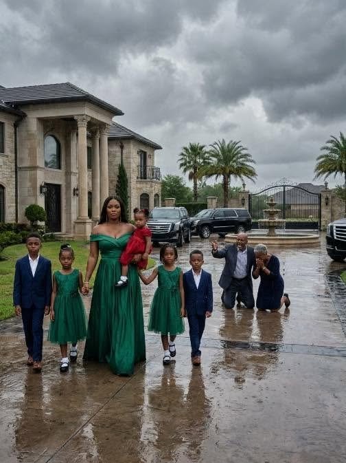 My father-in-law threw me and my six children out into the pouring rain, shouting, “Only real bl00d belongs in this house.” But the moment I mentioned the name on the deed, his expression changed and every person watching suddenly stopped laughing.