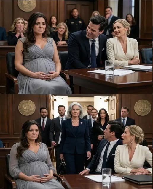 At the divorce hearing, I’m eight months pregnant—hands on my belly, trying to breathe through the whispers. My husband smirks and leans in, voice like a k:nife: “Let’s see how you’ll survive without me.”