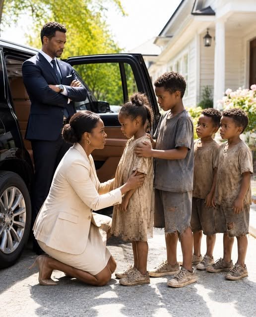 Millionaire was about to fire four children who were cleaning her truck: “Get Those Kids Away From My Car”—But she Saw the Mark on the Girl’s Wrist and the terrifying secret she discovered paralyzed all of city…