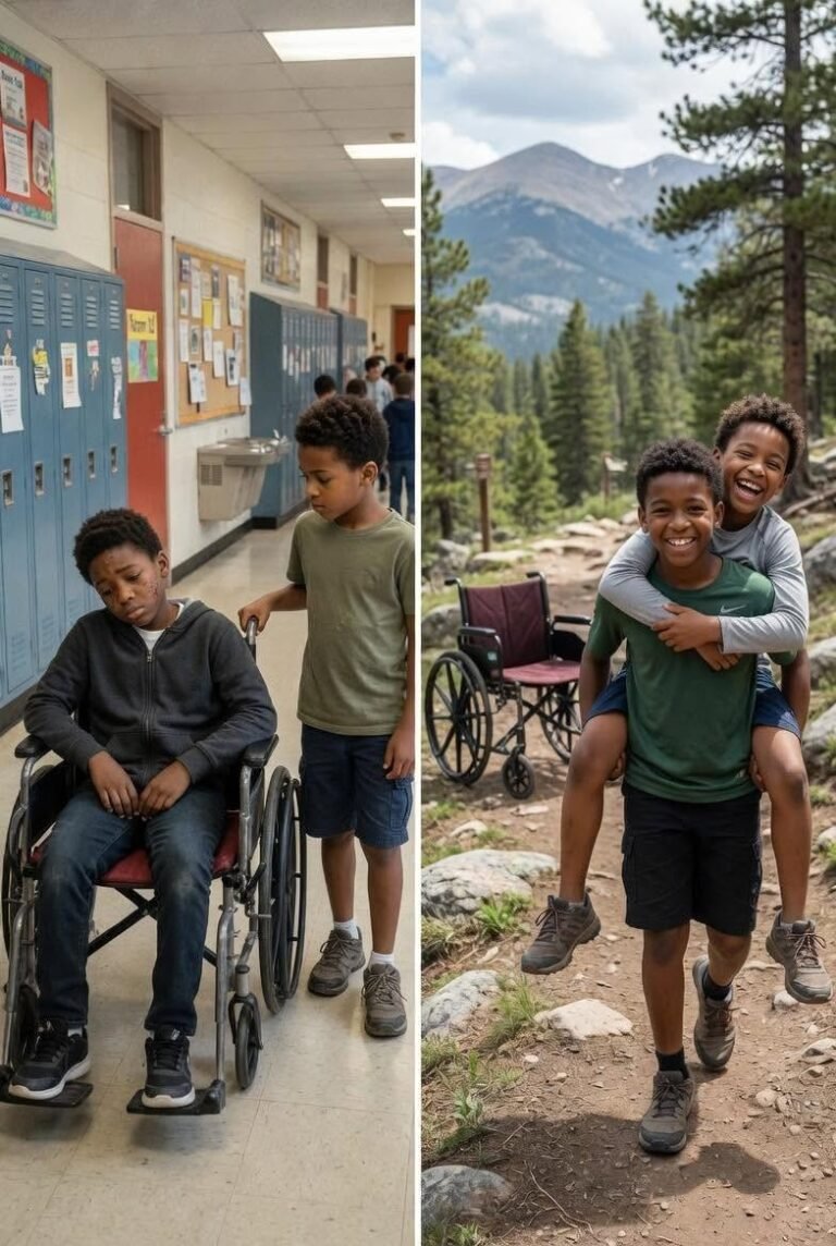 My 12-Year-Old Son Carried His Wheelchair-Bound Friend on His Back During a Camping Trip So He Wouldn’t Feel Left Out – The Next Day, the Principal Called Me and Said, ‘You Need to Rush to School Now’