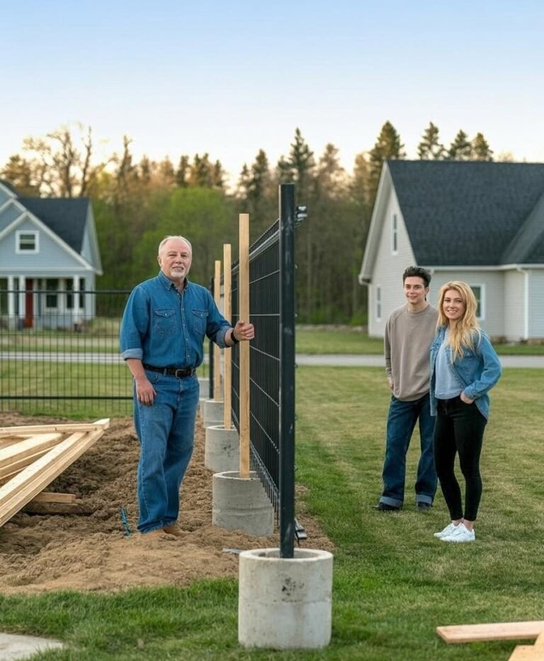 They Tore Down My Fence. So I Finished the Property Line With Concrete and Steel.