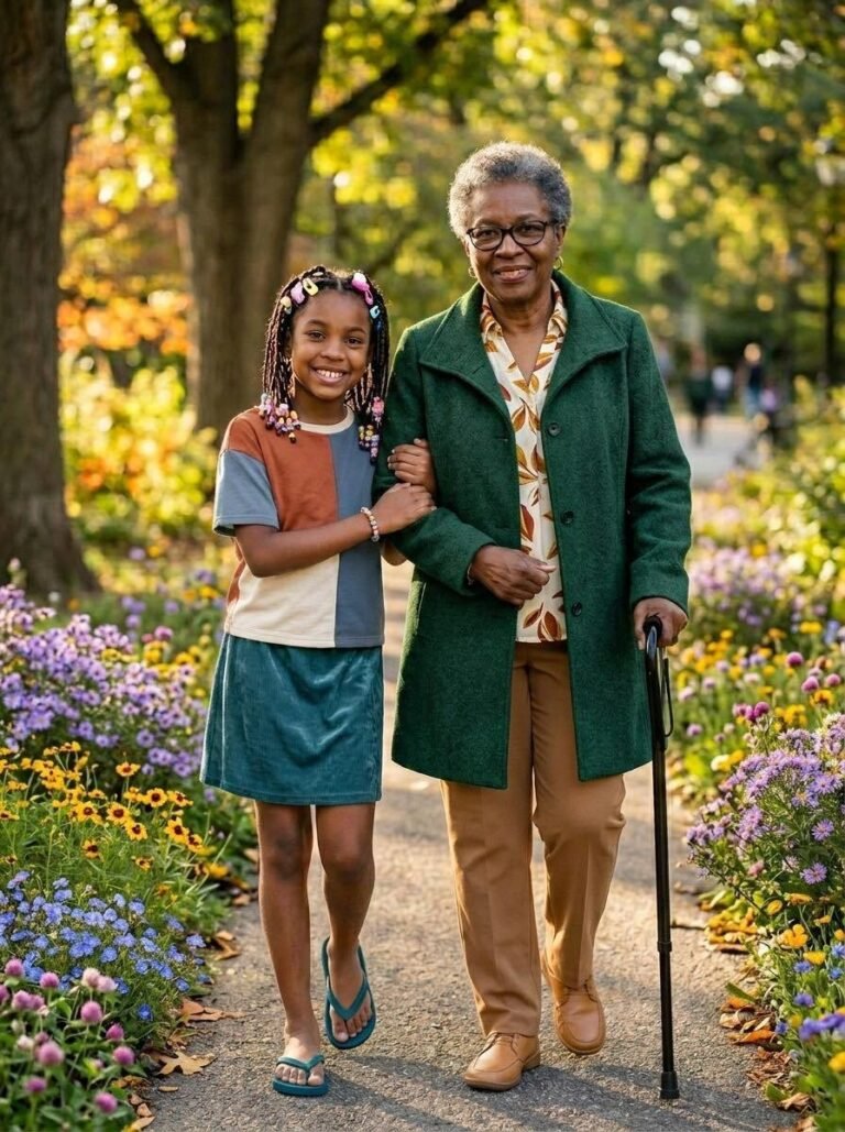 My little daughter helped our elderly neighbor walk again—the next morning