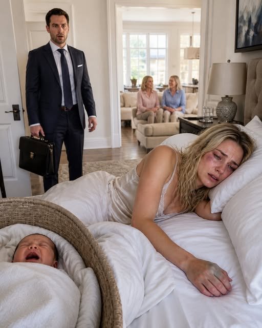 I Came Home from a Business Trip to Find My Wife and Newborn Fighting for Their Lives While My Mother Called Her “Lazy” — But a Hospital Doctor Noticed Bruises on Her Wrists and Demanded the Police
