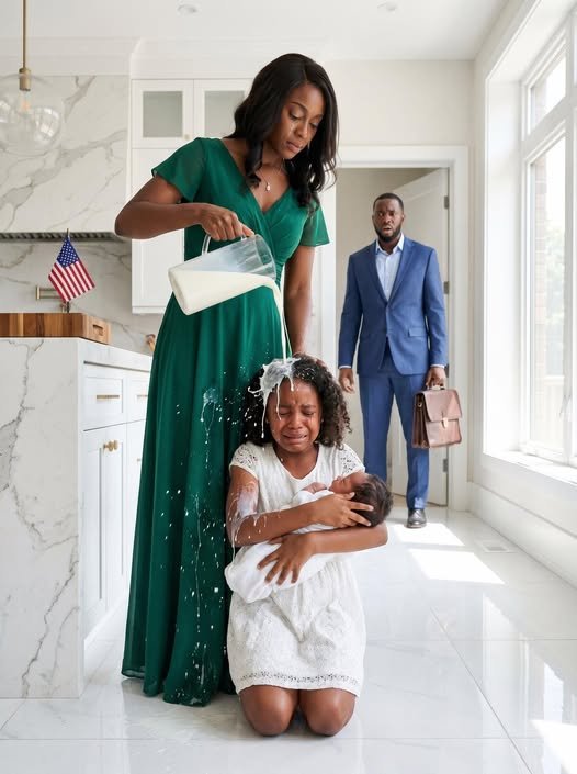 I froze when my stepmother picked up a glass and poured cold milk over my little sister and me. She sobbed, trembling – then a voice boomed through the room: ‘STOP! Don’t touch her!’ – it was my father.