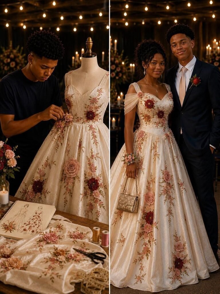 My Daughter’s Best Friend Sewed Her a Prom Dress After Every Shop Told Us She Was Too Big for a Beautiful Gown – What Else He Did at Prom
