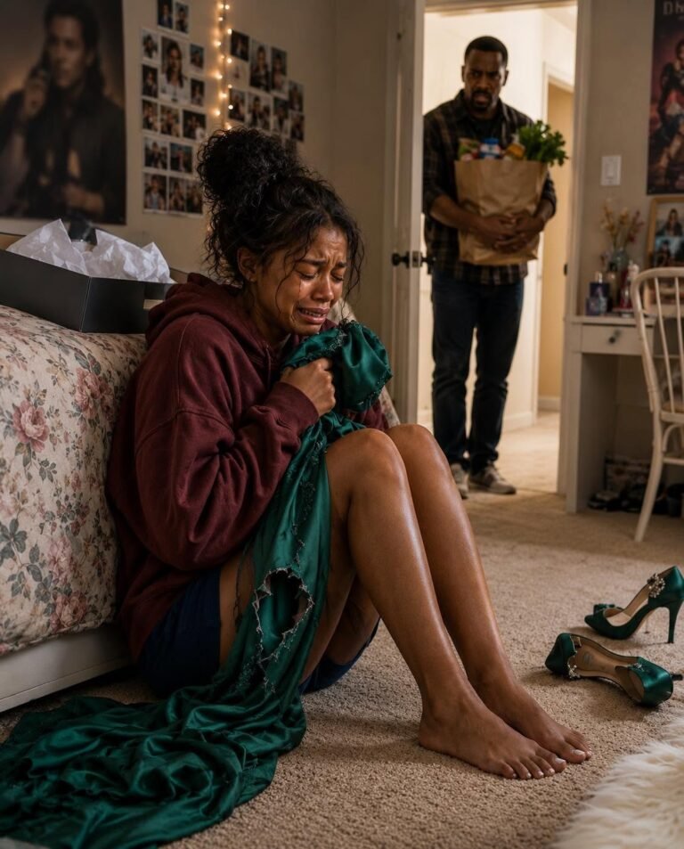 A girl believed she didn’t deserve to shine after seeing her dress destroyed, but a single sentence spoken in front of everyone changed her family’s silence forever.