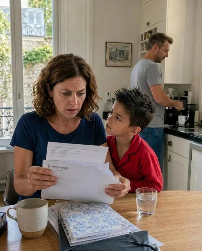 My seven-year-old son crawled into my bed, shaking, and whispered that his father had a girlfriend—and planned to take all my money when I left. I quietly canceled my train, opened the notary’s envelope, and discovered the betrayal went far deeper than my bank account.
