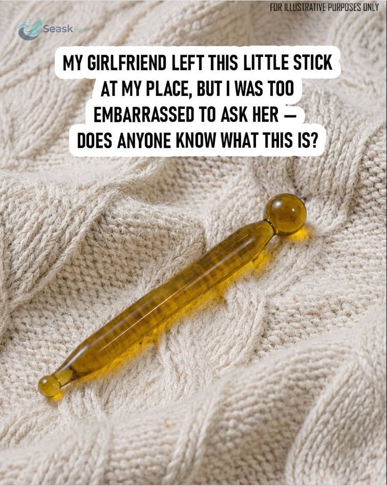 My girlfriend left this small amber-colored stick at my place, and honestly… I had no idea what I was looking at.