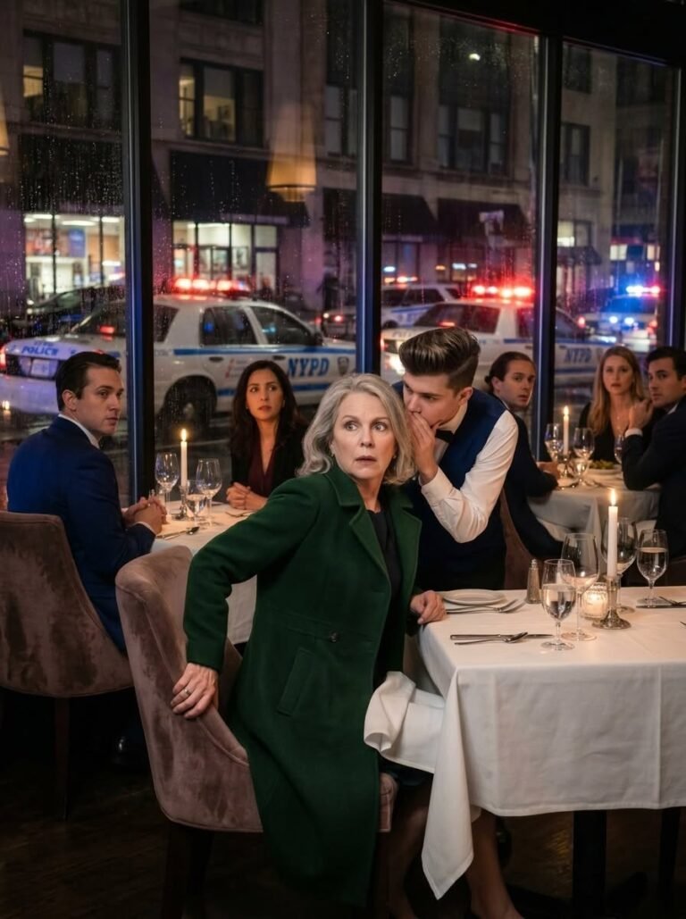 I was dining at an elegant restaurant with my daughter and her husband. After they walked out, the waiter leaned in and quietly said something that made me go completely still in my chair.