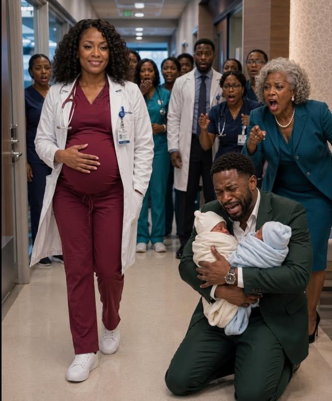 The hospital doors slid open. For a moment, nobod.