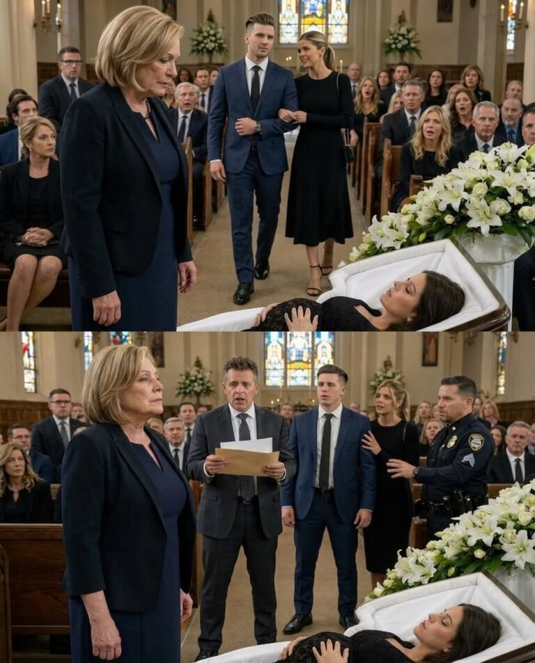 My pregnant daughter was in a coffin—and her husband showed up like it was a celebration. He walked in laughing with his mistress on his arm, her heels clicking on the church floor like applause.