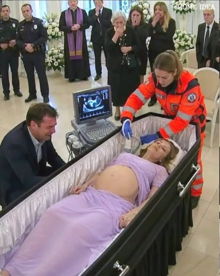 While they were preparing his pregnant wife’s body for cremation, the husband asked to open the coffin one last time