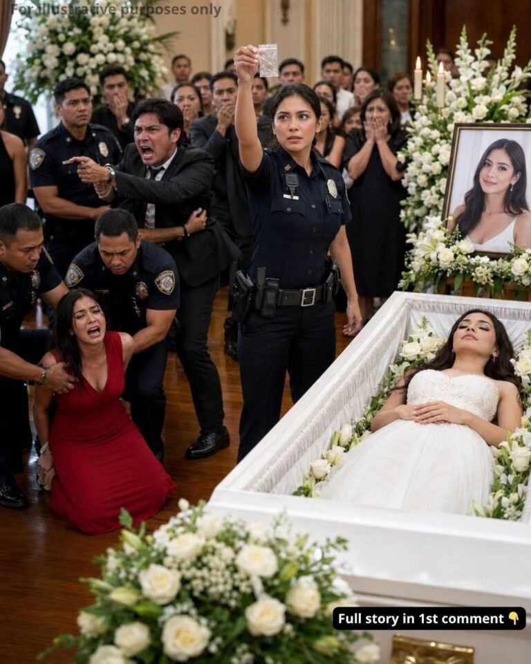 I stood beside my sister’s coffin, one hand resting on the tiny casket ribbon meant for the baby she never had the chance to hold, when her husband entered with his mistress on his arm. My blood turned to ice. “You really thought I wouldn’t find out?” I said, flashing my badge. For weeks, I had collected every lie, every message, every trace of blood. When I revealed the truth in front of everyone, his smile disappeared—but that was only the beginning.