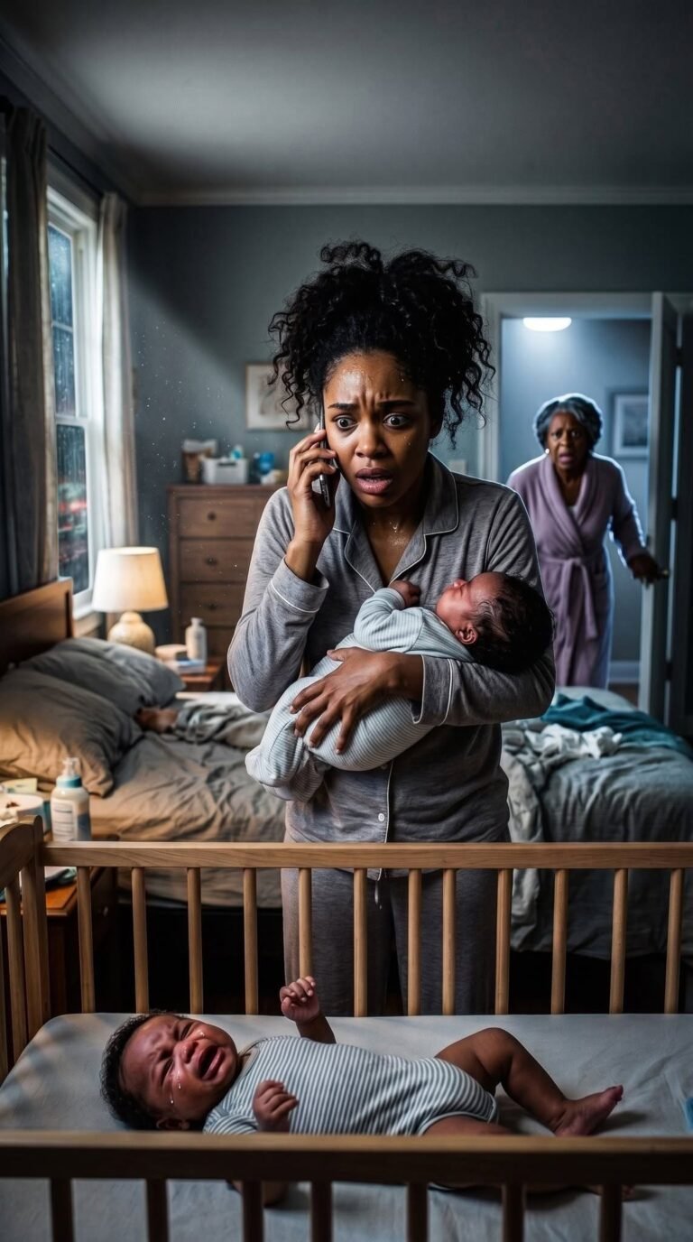 My phone rang at midnight. My mom asked, “Morgan, when are you coming back for the baby?” Looking at my daughter sleeping beside me, I whispered, “Mom, Lily is right here.” The line went silent before my mother whispered back, “Then whose baby is in my living room?” Suddenly, my baby opened her eyes…