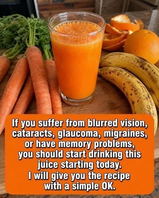 If you suffer from blurred vision, cataracts, glaucoma, migraines, or memory problems, this juice is generating interest… To continue receiving my recipes, just say… Thank you! Recipe in the first comment