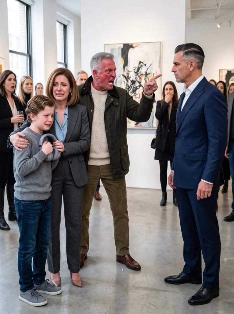 On my father’s birthday, he dismissed the painting my 5-year-old autistic son created for him as “cheap.” I stayed quiet and left with my son. Seven years later, that painting sold for $3,000,000. Then my father called, insisting the money was his—until the buyer came forward and left the entire exhibition speechless.