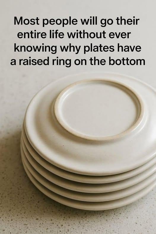 Most people will go their entire life without ever knowing why plates have a raised ring on the bottom. Full article 👇 💬