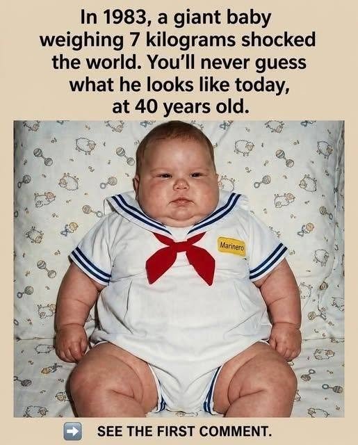 The 7 kilo baby who amazed the world in 1983: this is how it looks today, at the age of 40. .. see more